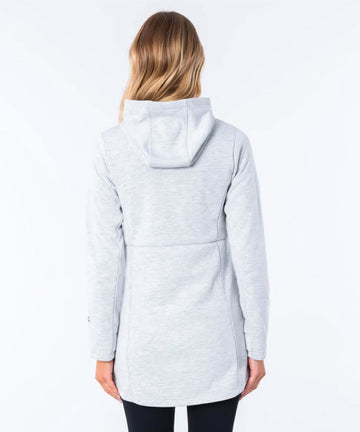 Rip Curl Anti-Series Amplify II Women Zip Hoodie Light Grey Heather